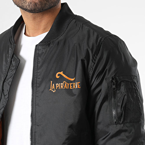 Veste Bomber Wave Noir Orange