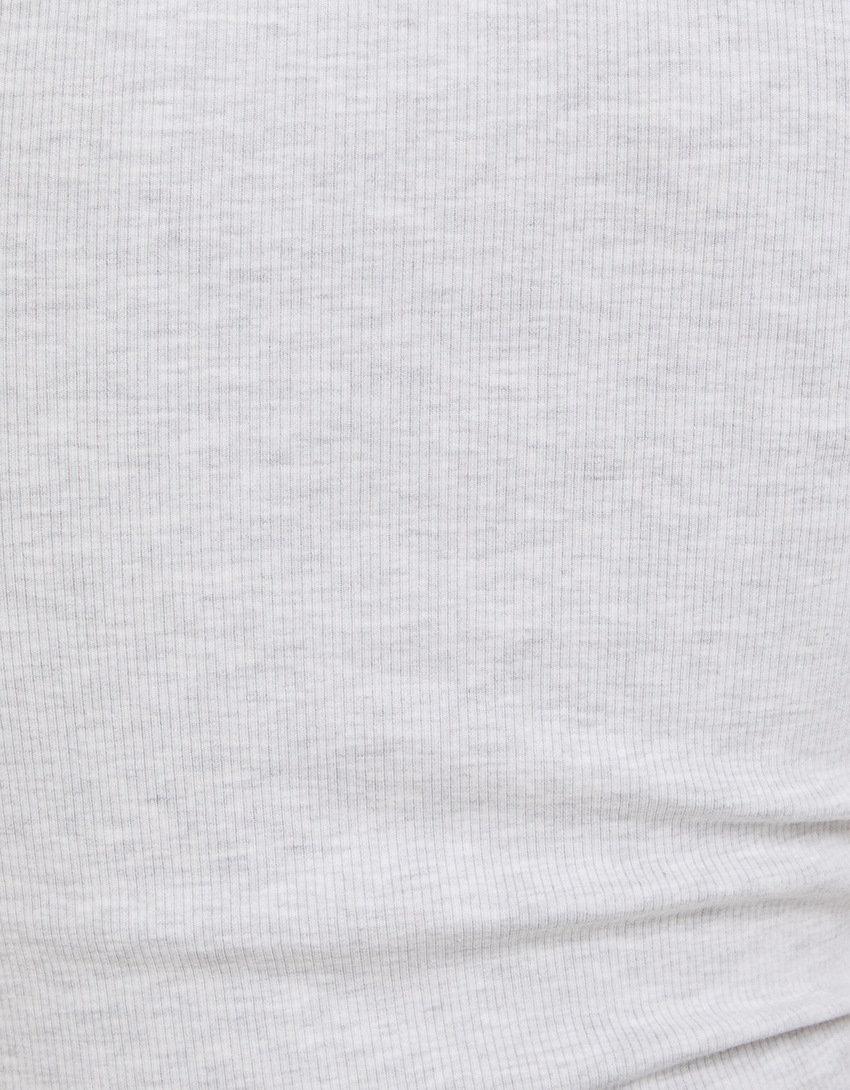 Camiseta canelada de manga curta