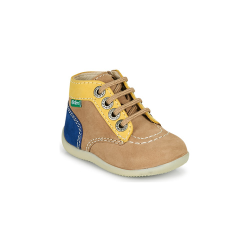 Kickers - BONZIP-2 - Beige / Jaune / Marine