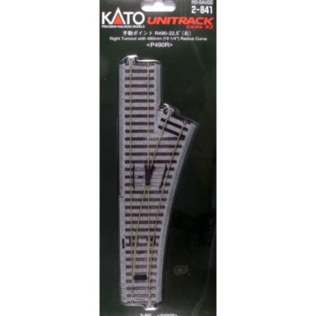 H0 Kato Unitrack 2-841 Spor, Højre 246 mm 1 stk