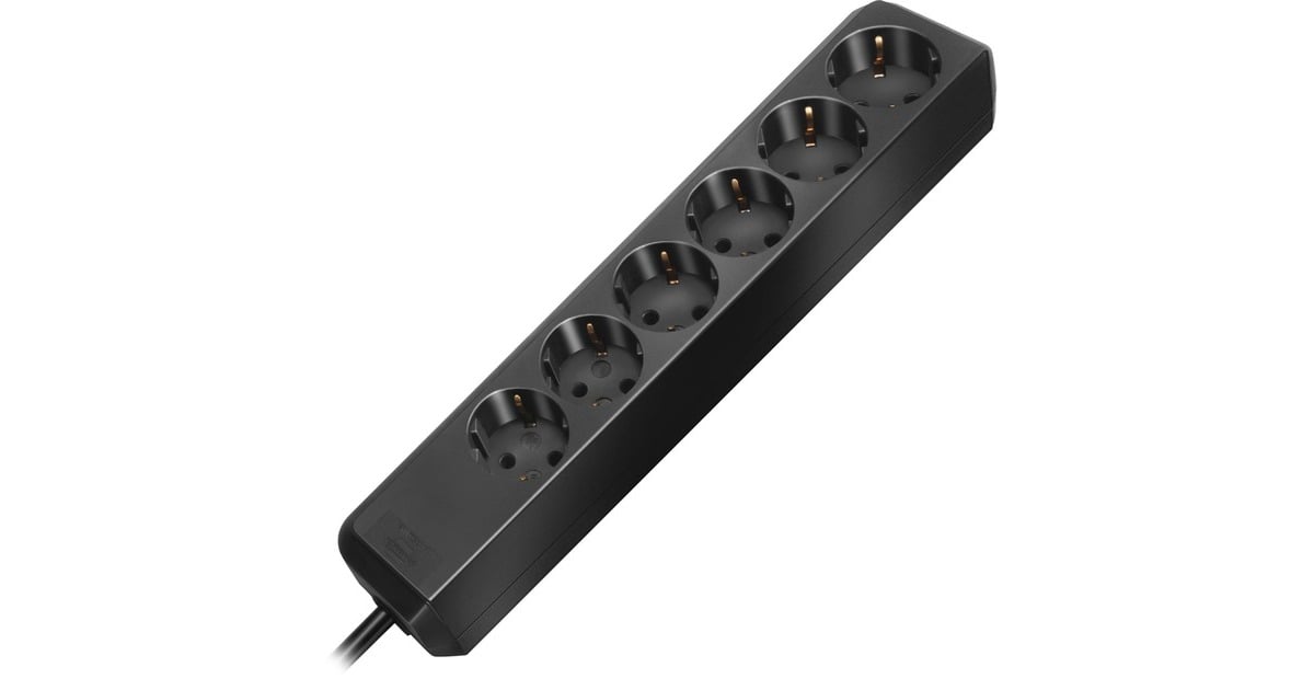 BrennenstuhlEco-Line Stekkerdoos 6x stekkerdoos  (Zwart, 1159400015, voor 6 stekkers)