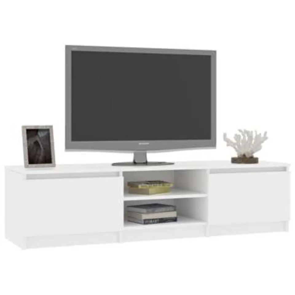 vidaXL - Tv-meubel - Wit - Bewerkt hout