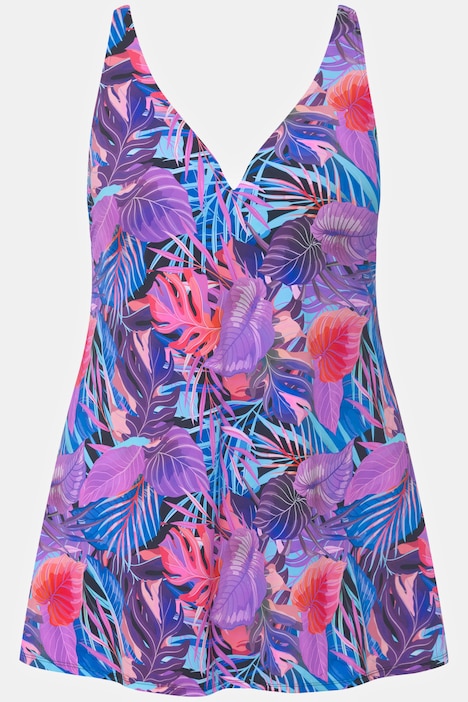 Badekleid, Blätter, Softcups, integrierter Badeanzug