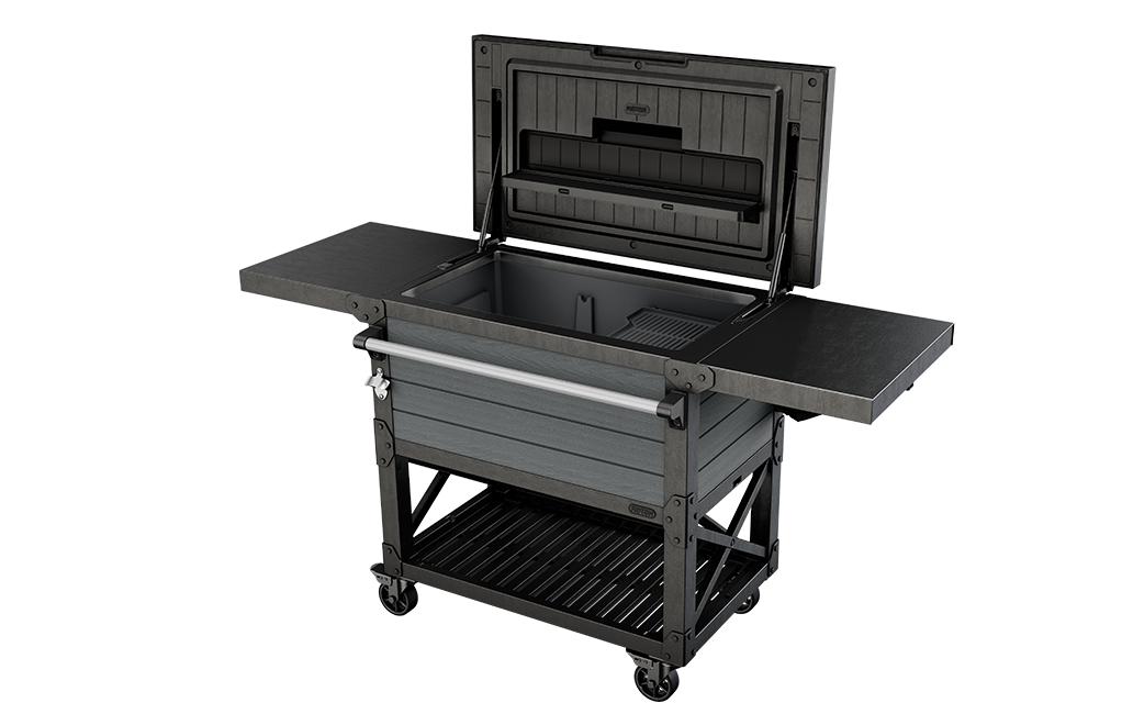Patio Cooler 95.5 x 58.4 x 89.8 cm Anthrazit<br>Terrassenkühler und Getränkewagen