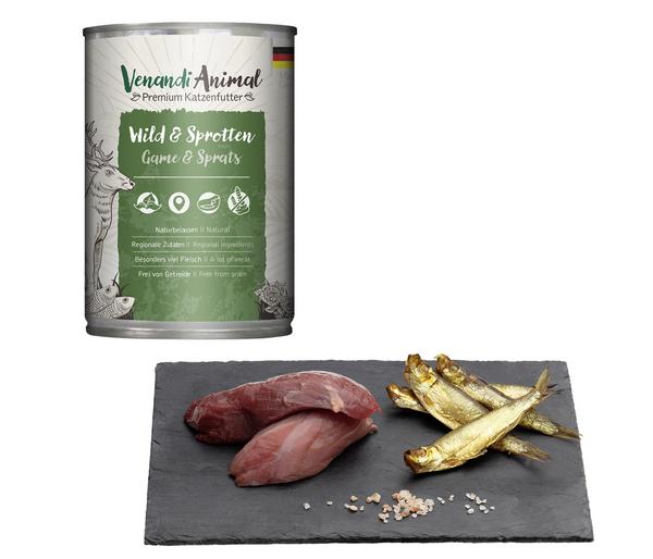 Venandi Animal Nassfutter für Katzen Adult,
