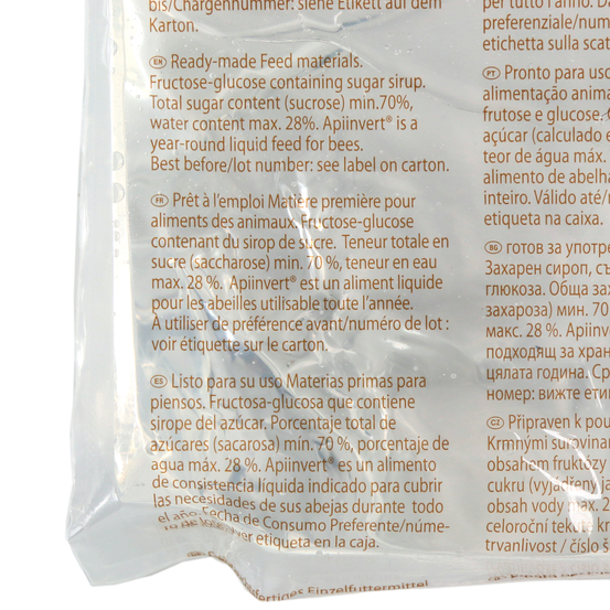 Sirop de nourrissement Apiinvert - sac de 2,5kg
