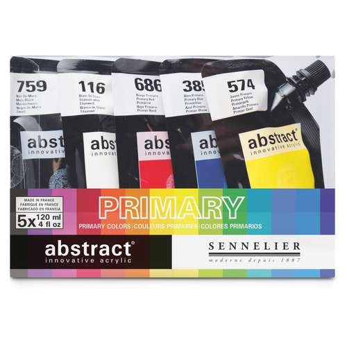 SENNELIER abstract® Primärfarben-Set, 5 x 120 ml