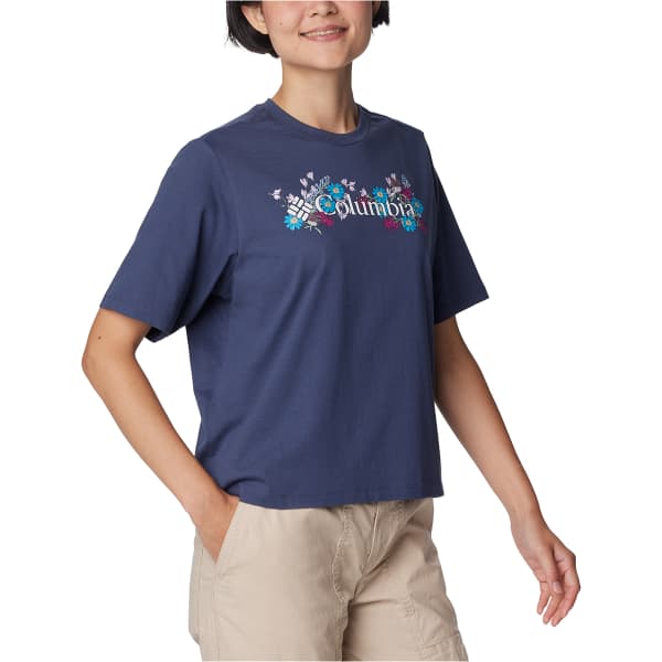 T-shirt COLUMBIA W NORTH CASCADES RELAXED TEE NOCTURNAL/BRANDED BOUQUET