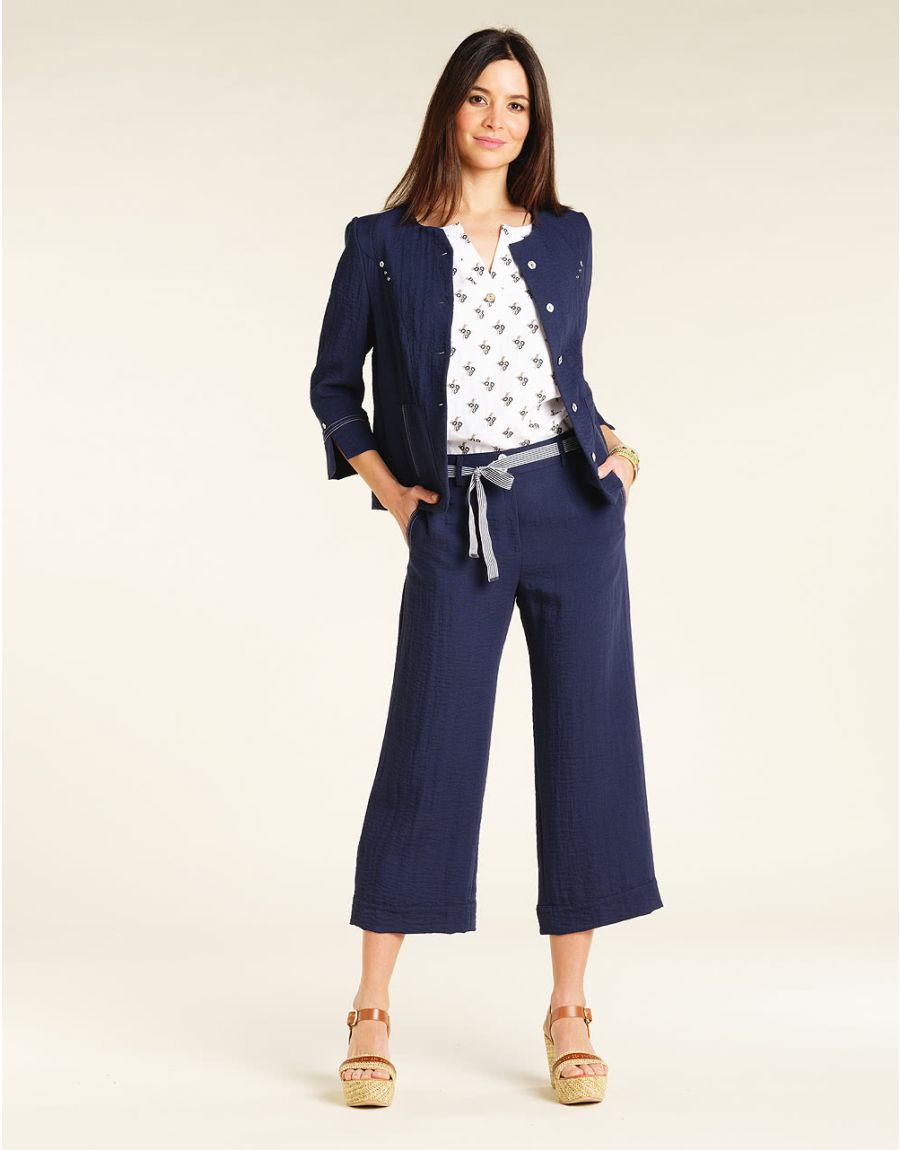 Pantalon 7/8e bleu marine