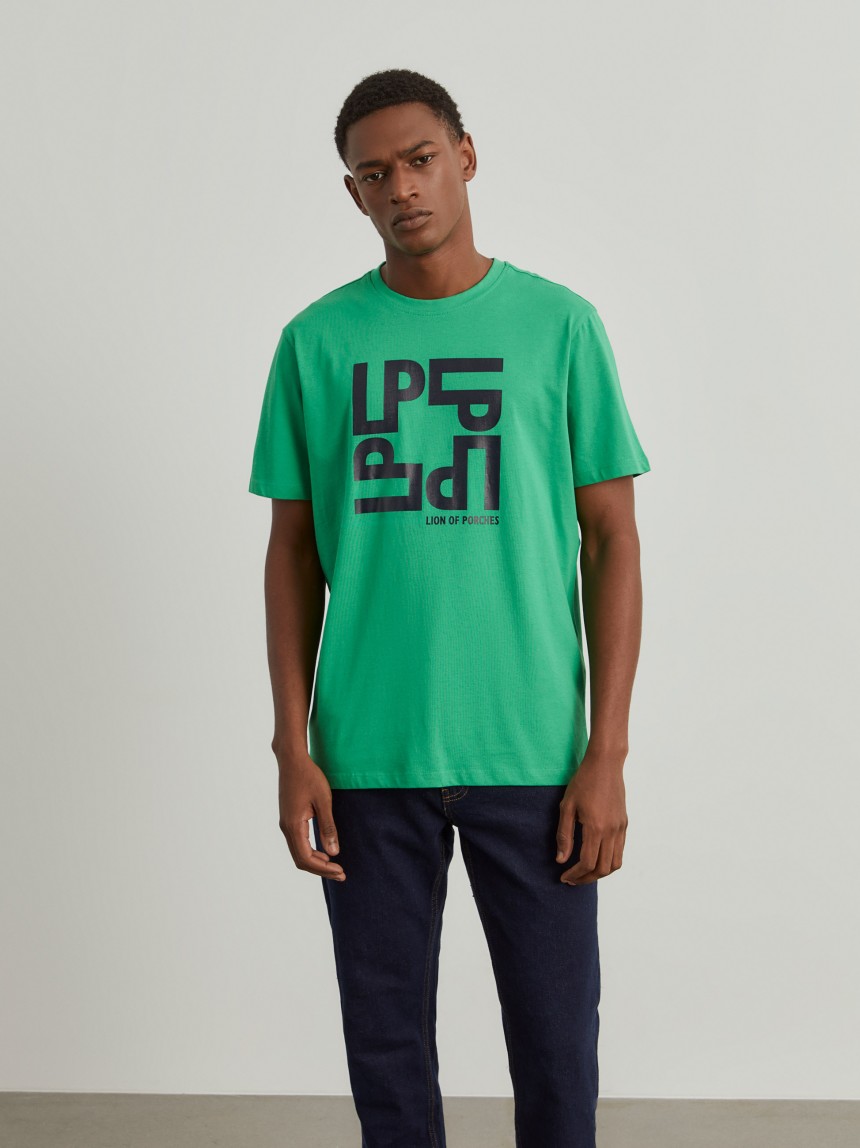 T-shirt com estampado em algodão