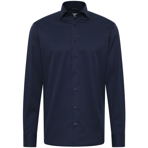 Eterna Langærmet Modern Fit Skjorte, Mørkeblå, 44