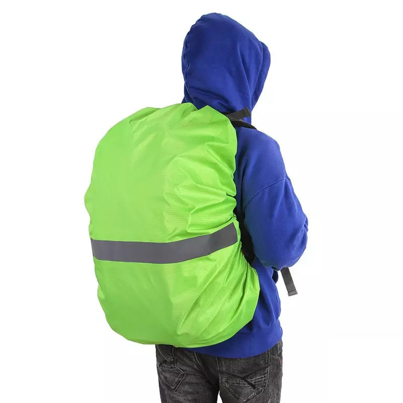 (20L) Reflektierende Rucksack Regenhülle Schulranzen Sicherheits Cape - Neon Grün