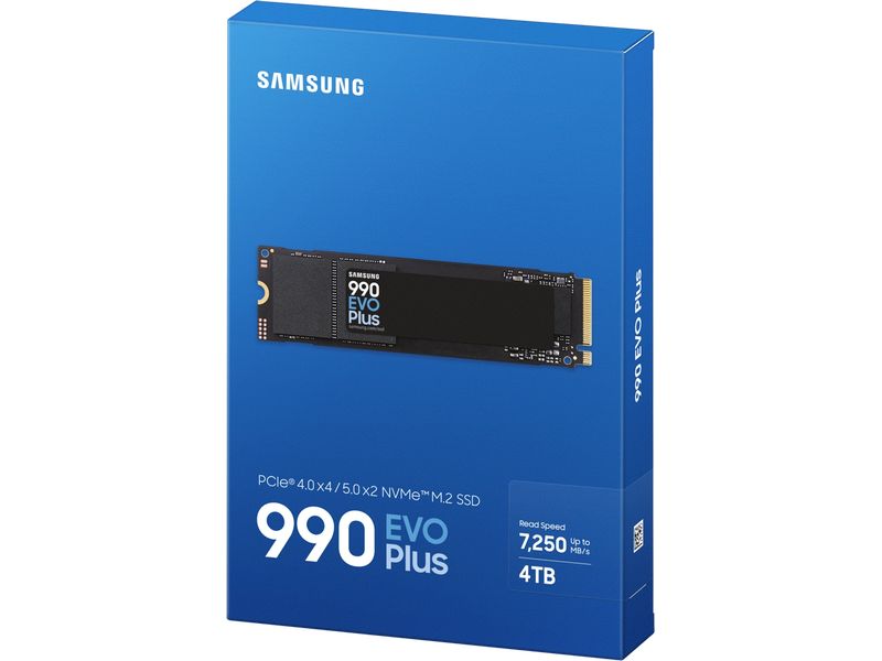Samsung SSD 990 EVO Plus NVMe M.2 2280 NVMe 4000 GB M.2 2280-Solid State Drive mit 4000 GB