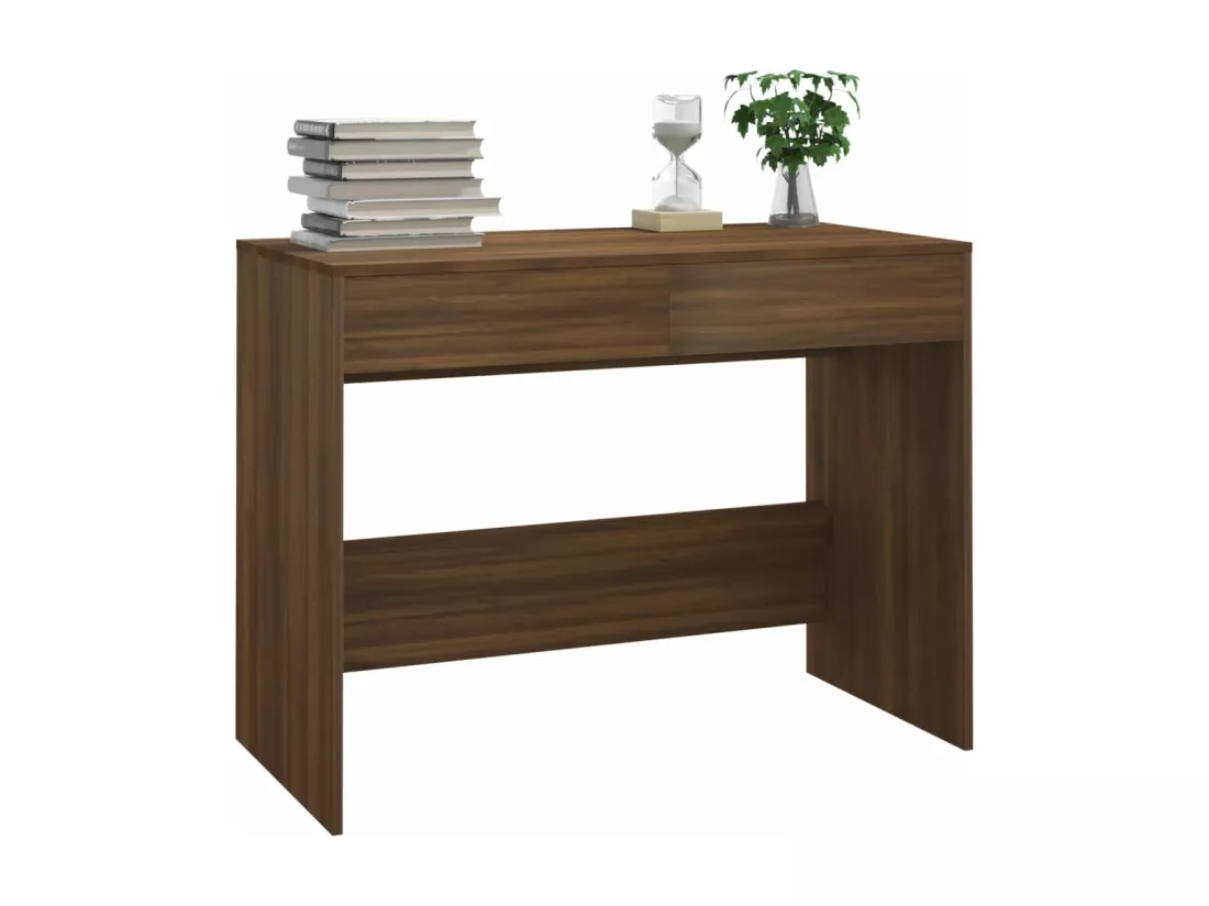 Bureau Chêne marron 101x50x76,5 cm Bois d'ingénierie