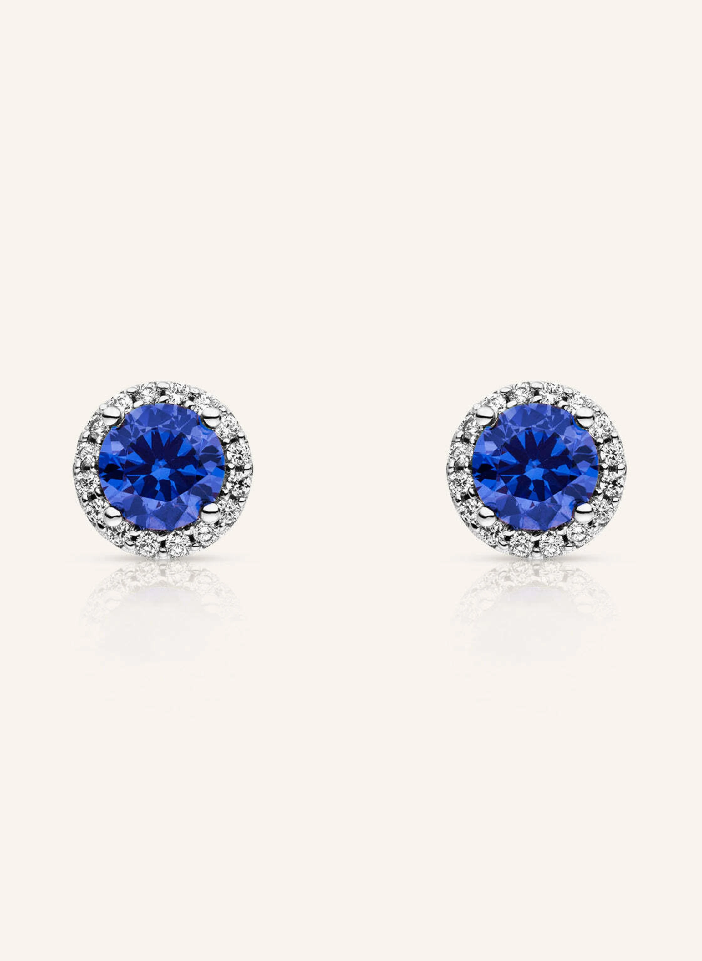 VEYNOU Ohrstecker AVA aus 14 Karat Weißgold und 2,0ct. lab-grown Saphir und Diamanten