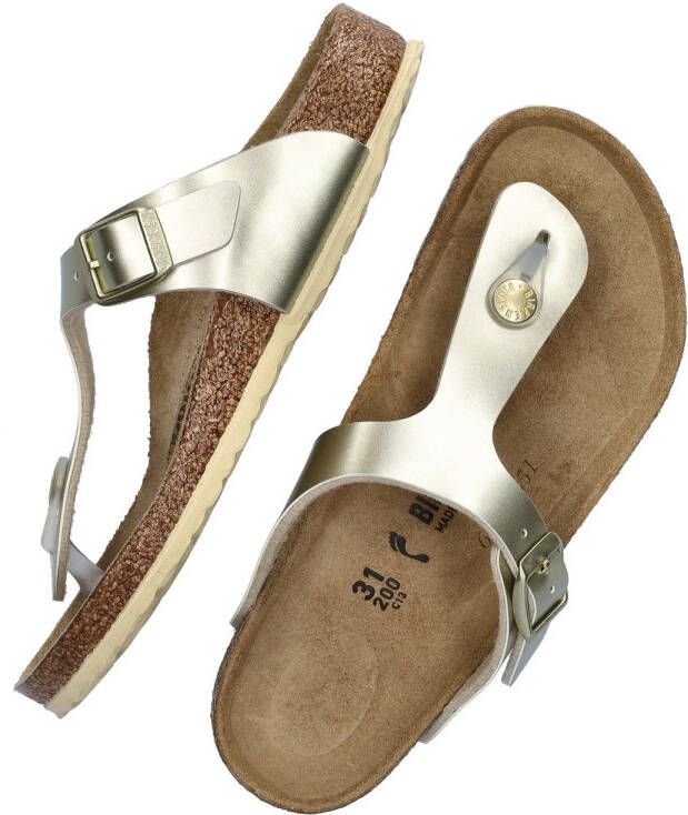 Birkenstock Meisjes Sandalen Gizeh Kids BS Electric Metallic Gold(narrow) Goud