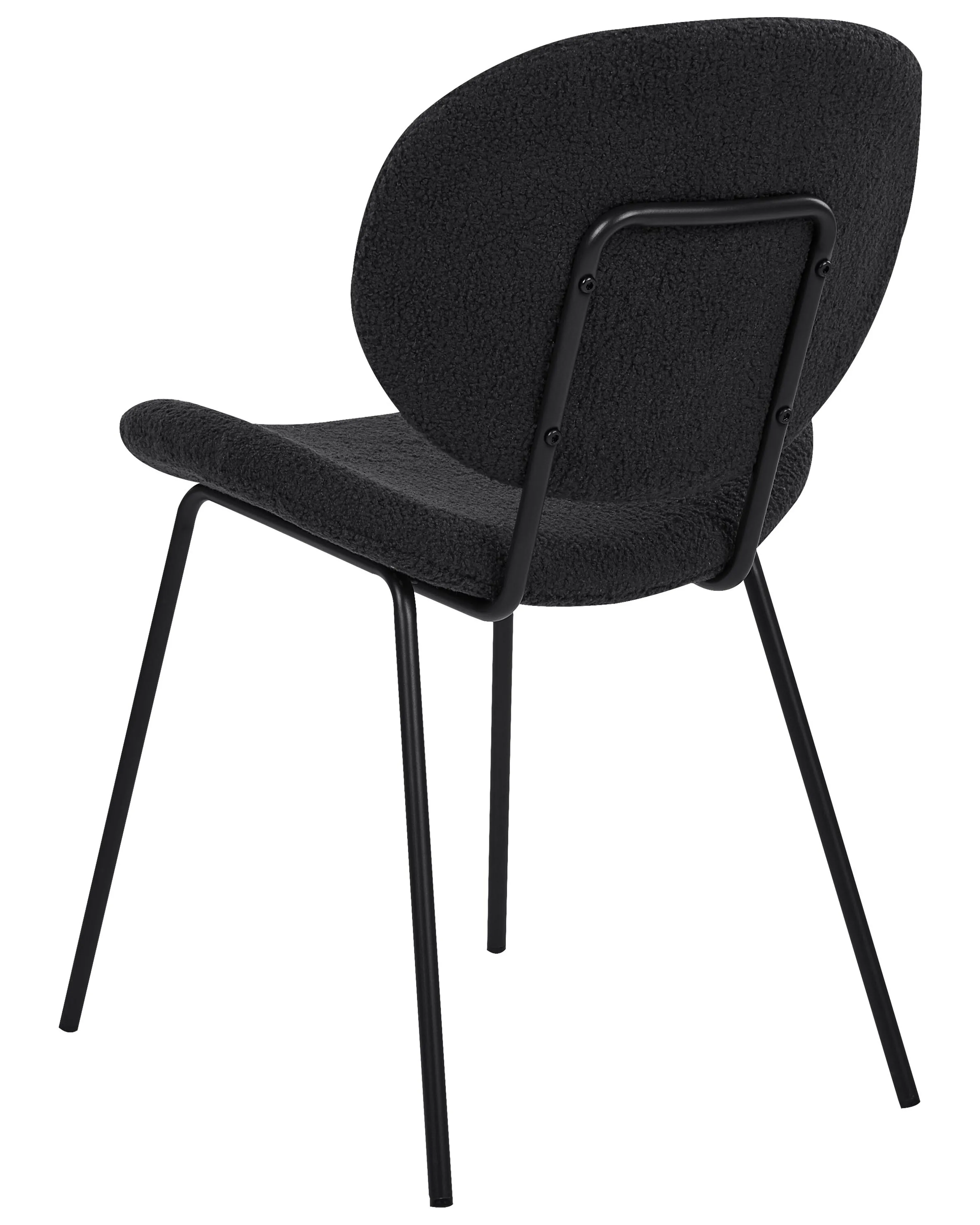 Set van 2 eetkamerstoelen LUANA Bouclé Zwart