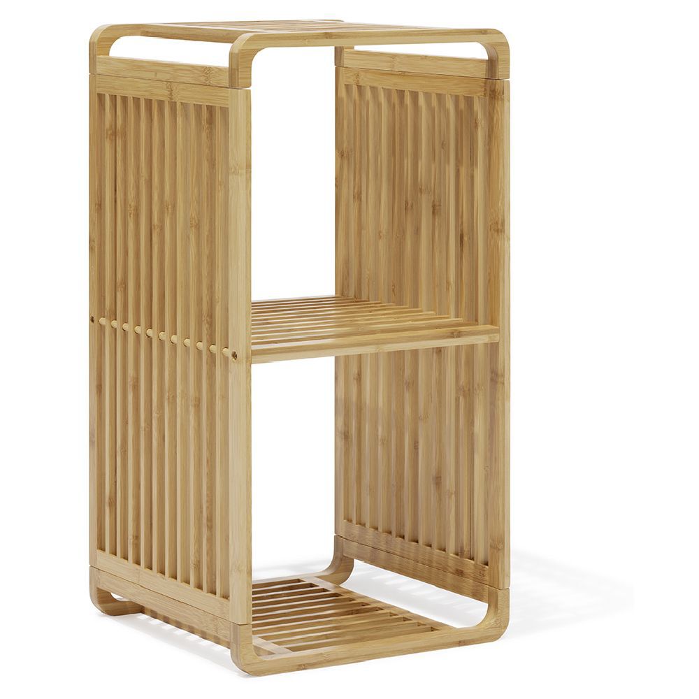 Étagère 2 cases Macao bambou naturel - L33xH.64,5xP.33 cm