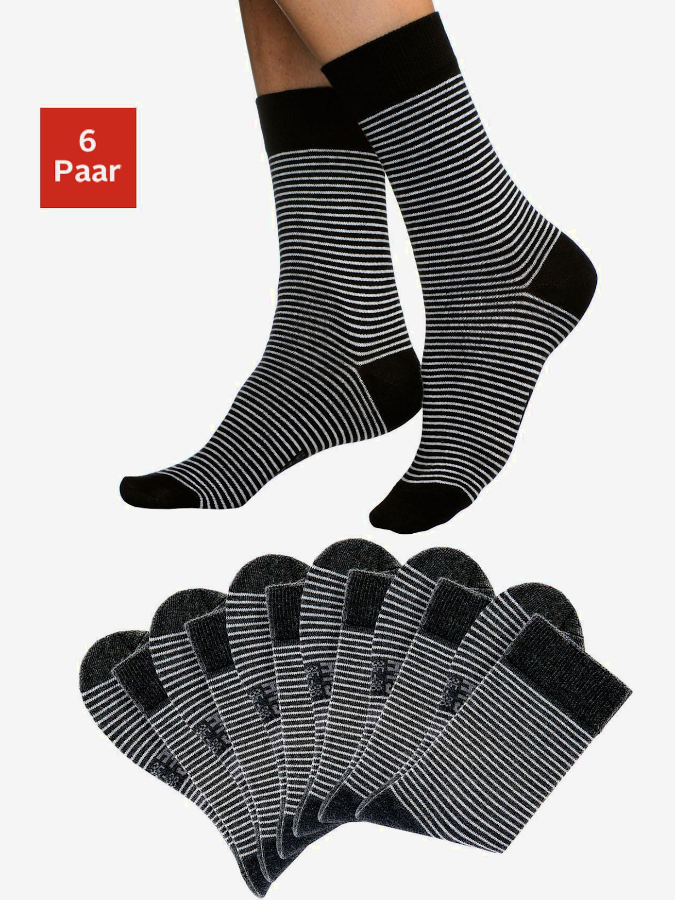 Chaussettes pour femme au design rayé tendance