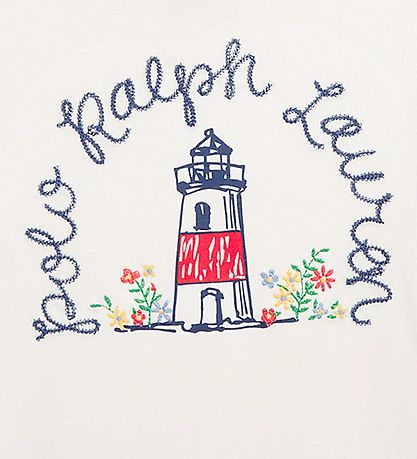 Polo Ralph Lauren T-Shirt - Uhr Hill - Weiß m. Leuchtturm