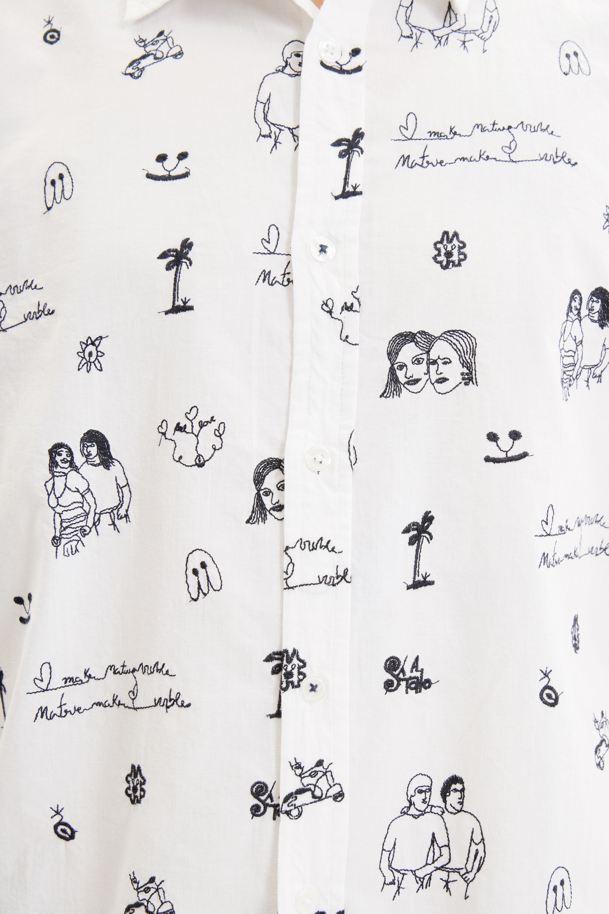 Chemise voile broderies