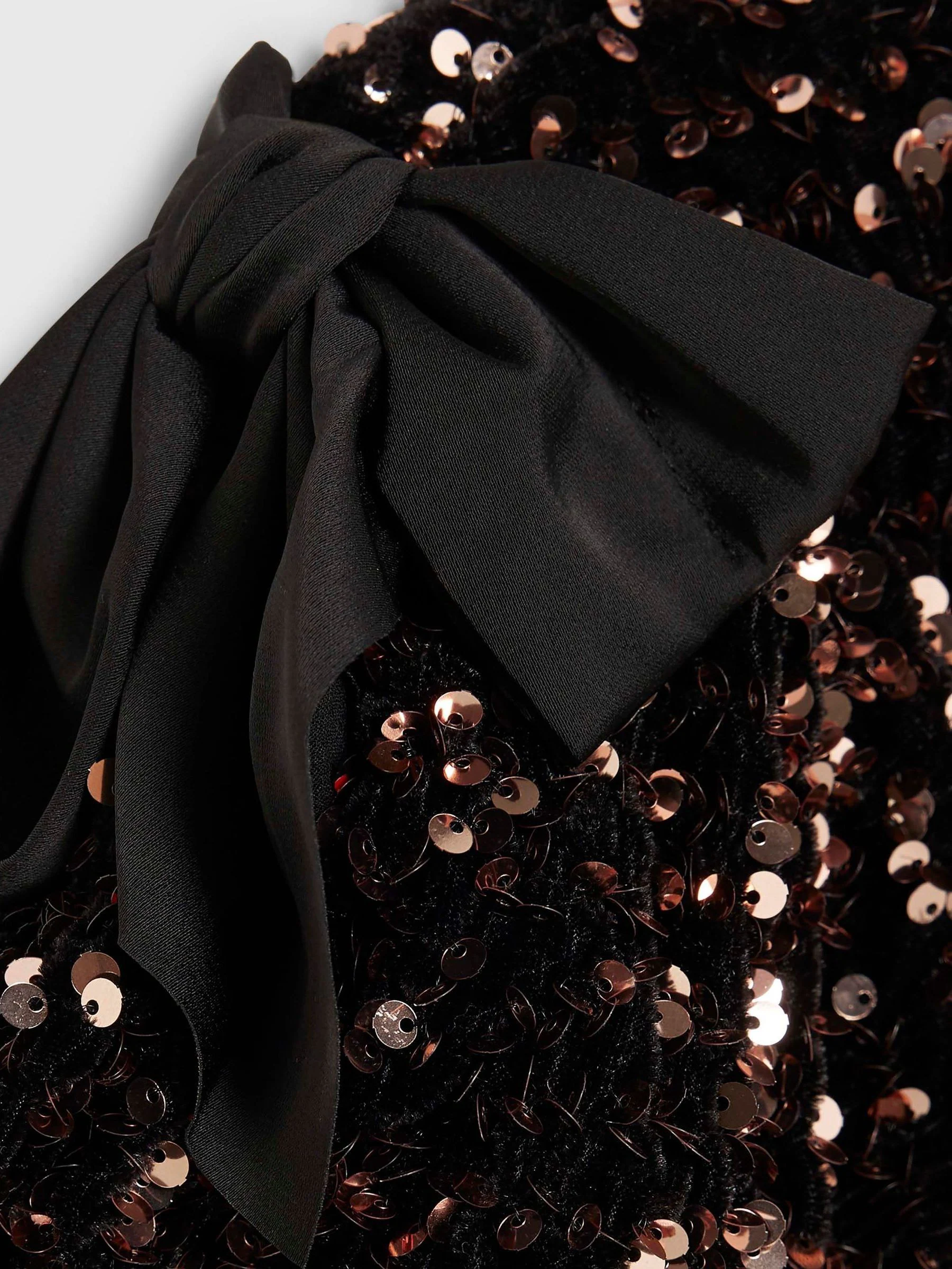 River Island Sequin Bow Dress