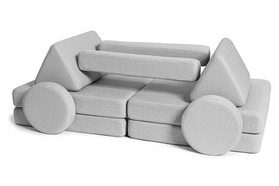 Shappy Play Byggbar Sofa 160x80 cm, Lysegrå