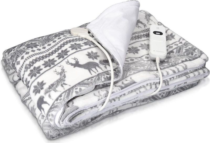 Navaris - XXL - Elektrische Deken - Bovendeken - 180 x 130 cm - Fluweelzacht - Wasbaar