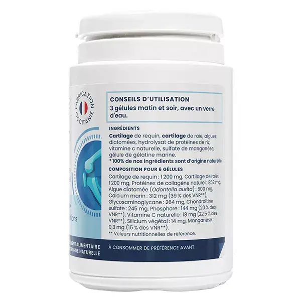 Oemine Marine Silicon Collagen e Cálcio para a Saúde Óssea e Articular - 60 cápsulas