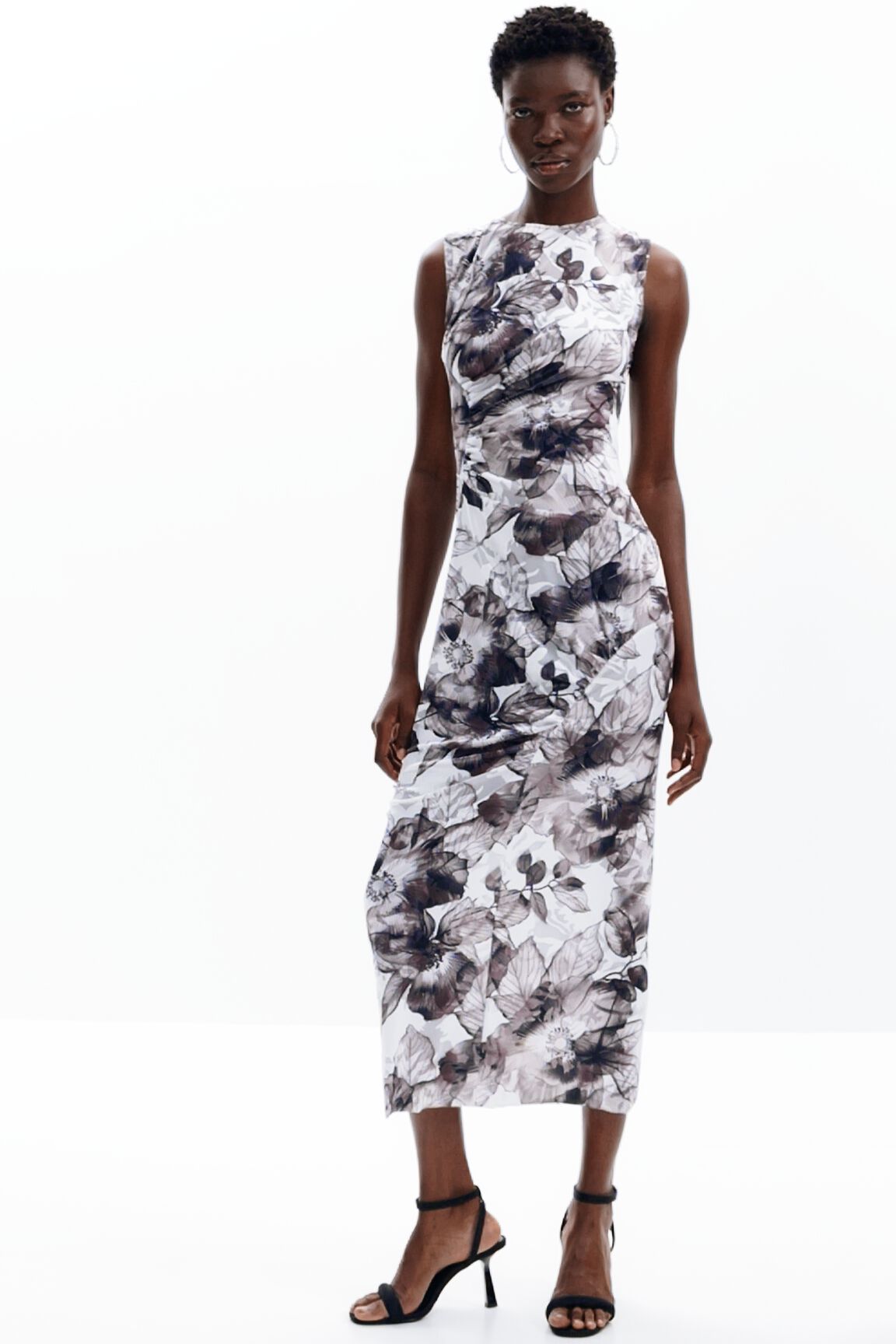 Vestido midi flores