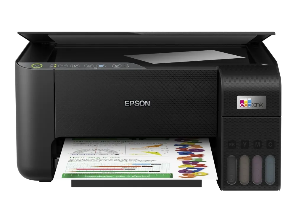 Epson EcoTank ET-2810 - Multifunktionsprinter - farve - blækprinter - ITS - A4 (medie) - op til 10 spm (udskriver) - 100 ark - USB, Wi-Fi - sort