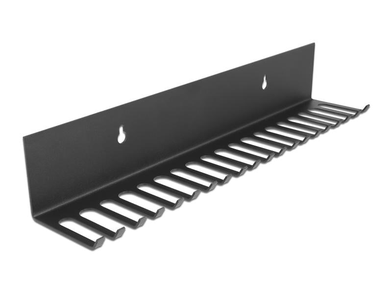 Delock Kabelführungsschiene zur Wandmontage, 318 x 65mm ,Sc Delock Kabelhalterung 318 x 65 mm zur Wandmontage schwarz