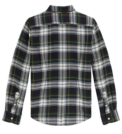 Polo Ralph Lauren Skjorte - Creme/ Grønternet m. Fl?se
