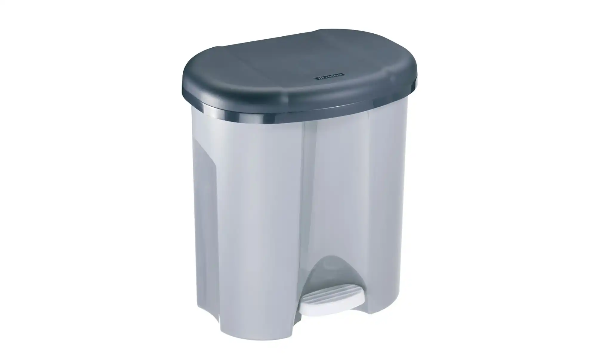 Rotho Abfalleimer silberfarben Duo