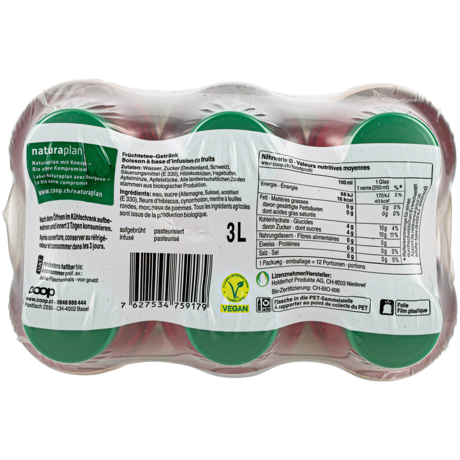 Naturaplan Organic Fruit Tea 6x50CL -300cl