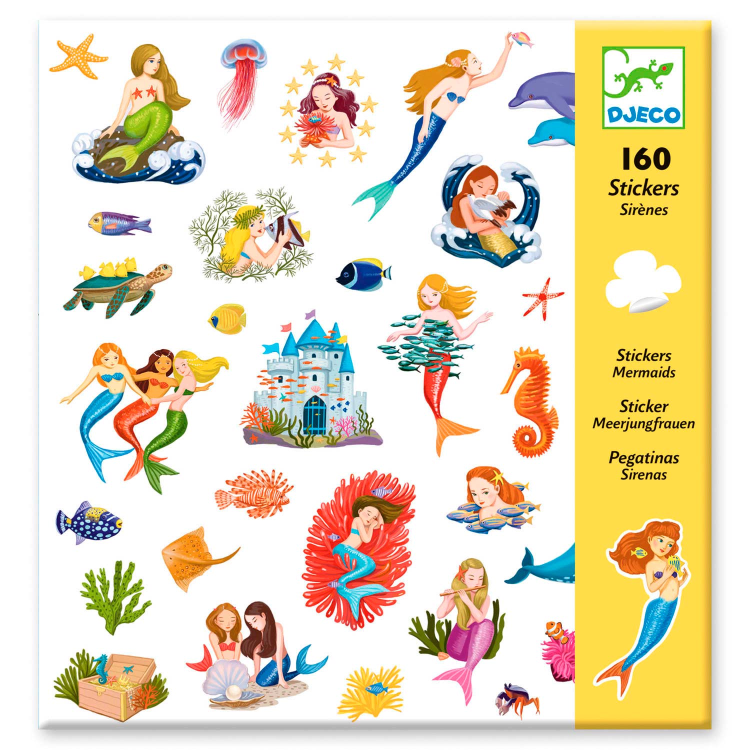 Djeco Zeemeermin Stickers, 160st.