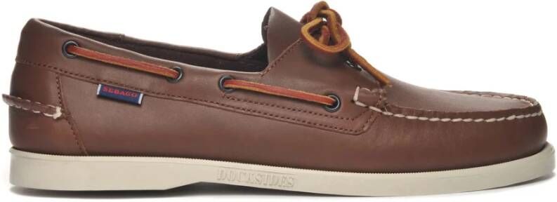 Sebago Docksides Portland bruin leren bootschoenen