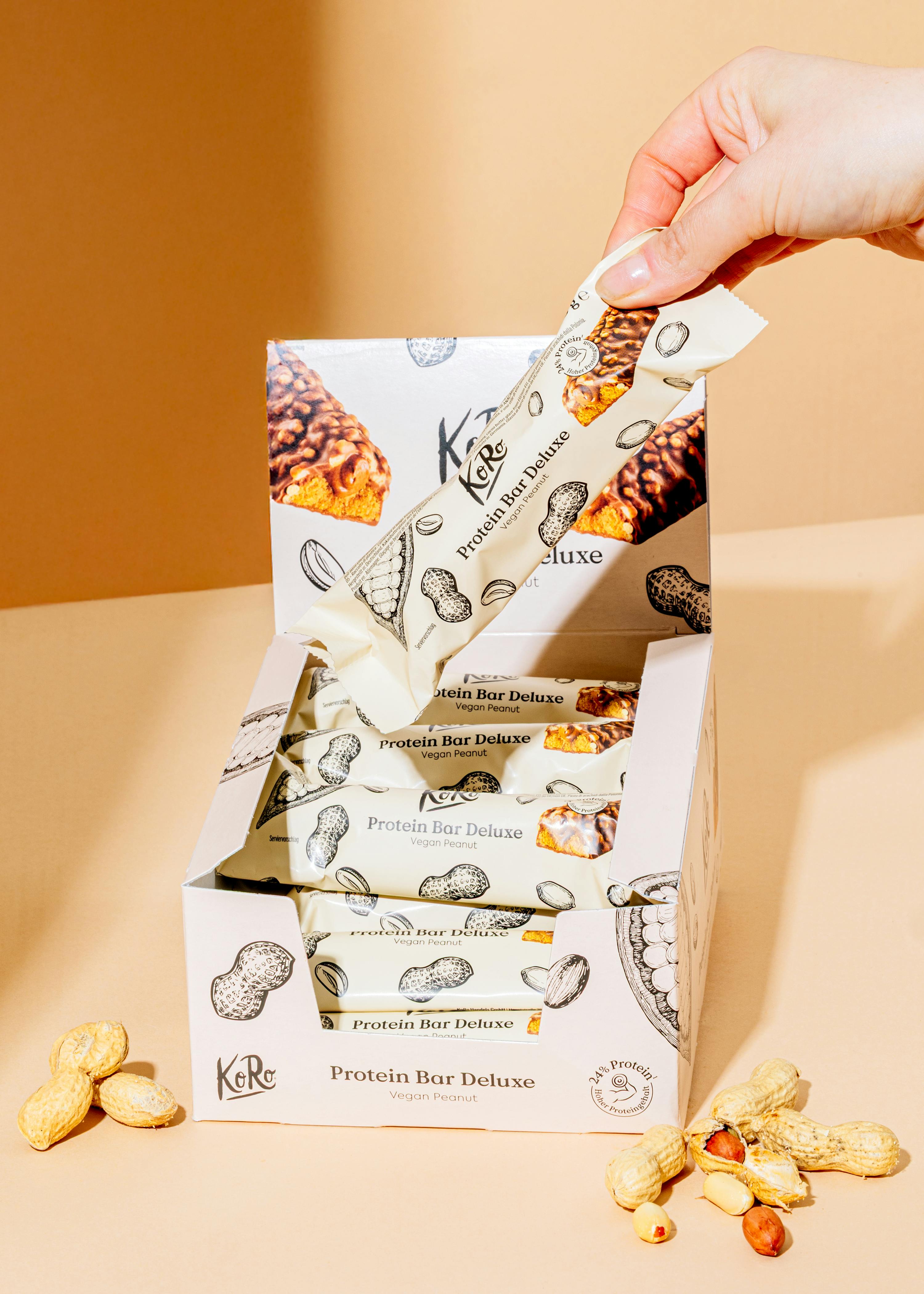 Protein Bar Deluxe Vegan Peanut 12 x 55 g