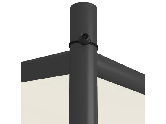 Belvédère blanc 3x3 m 180 g/m² tissu et acier