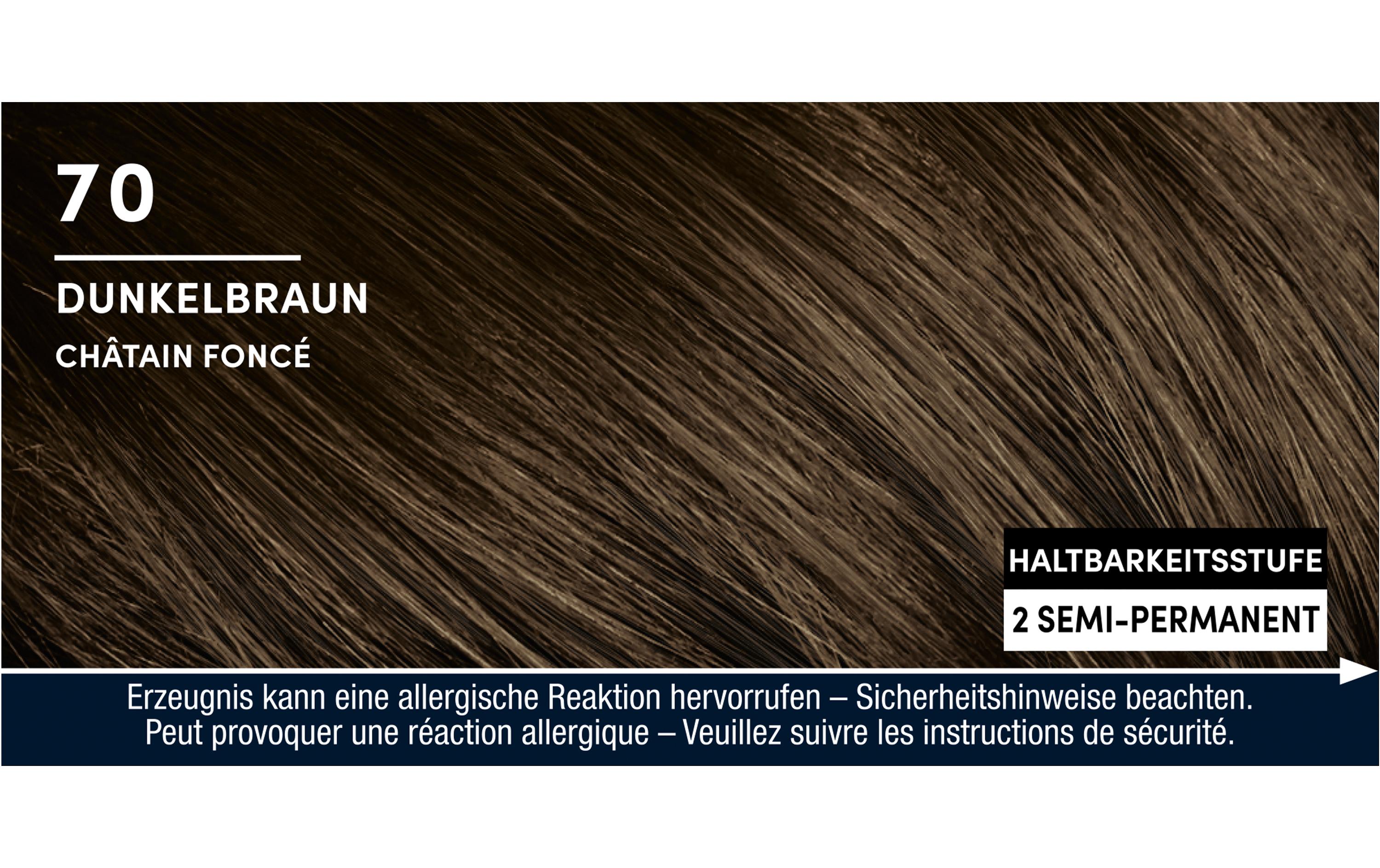 Haarcoloration Anti-Grau 70 DunkelbraunLeicht anzuwendende Gel-Coloration für Männer
