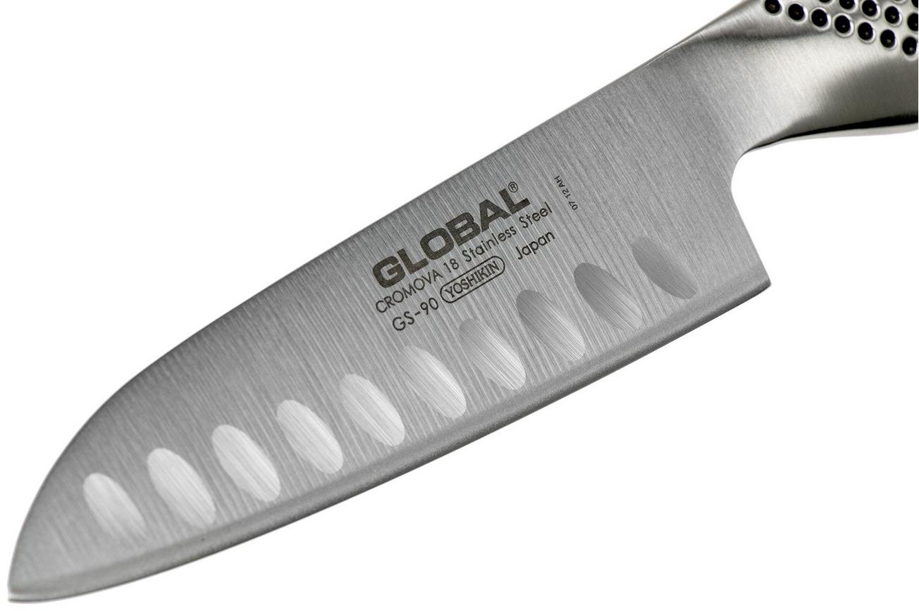 Global GS-90 santoku met kuiltjes, 13 cm