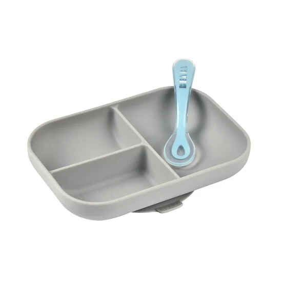 Set repas silicone    Gris        de               Béaba