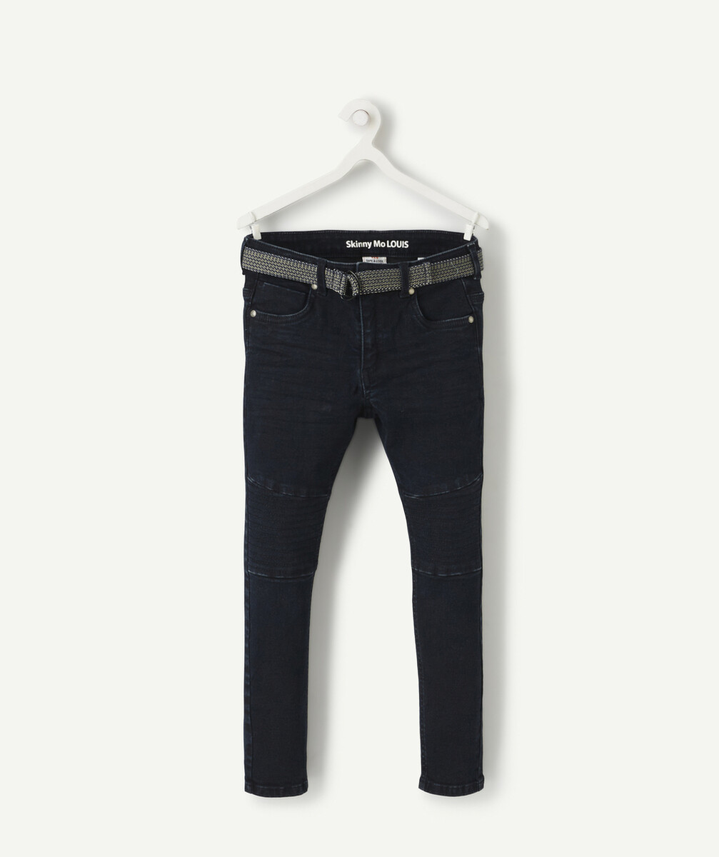 LOUIS LE JEAN SKINNY MARINE AVEC CEINTURE TAILLE +