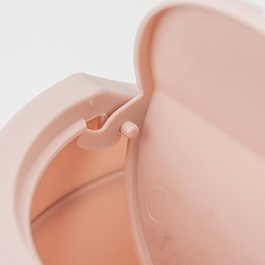 (150x125mm) Mini Tisch Mülleimer Abfall Behälter mit Schwingdeckel für Badezimmer / Küche / Büro - Rosa
