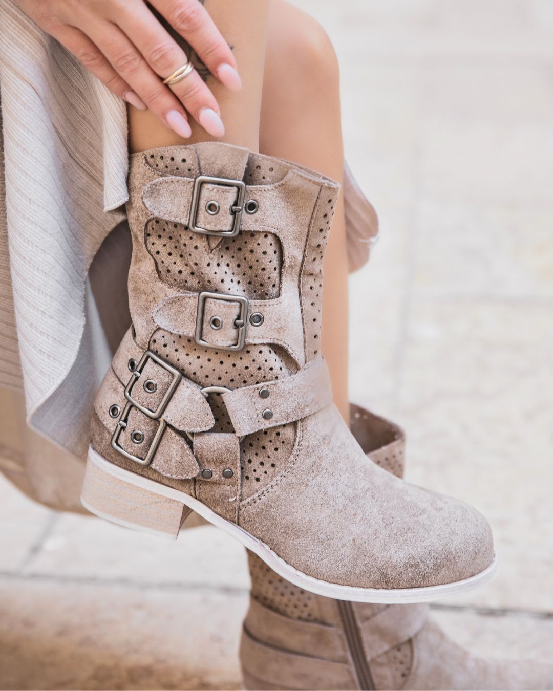 Bottines femme taupe à talon - Dounia