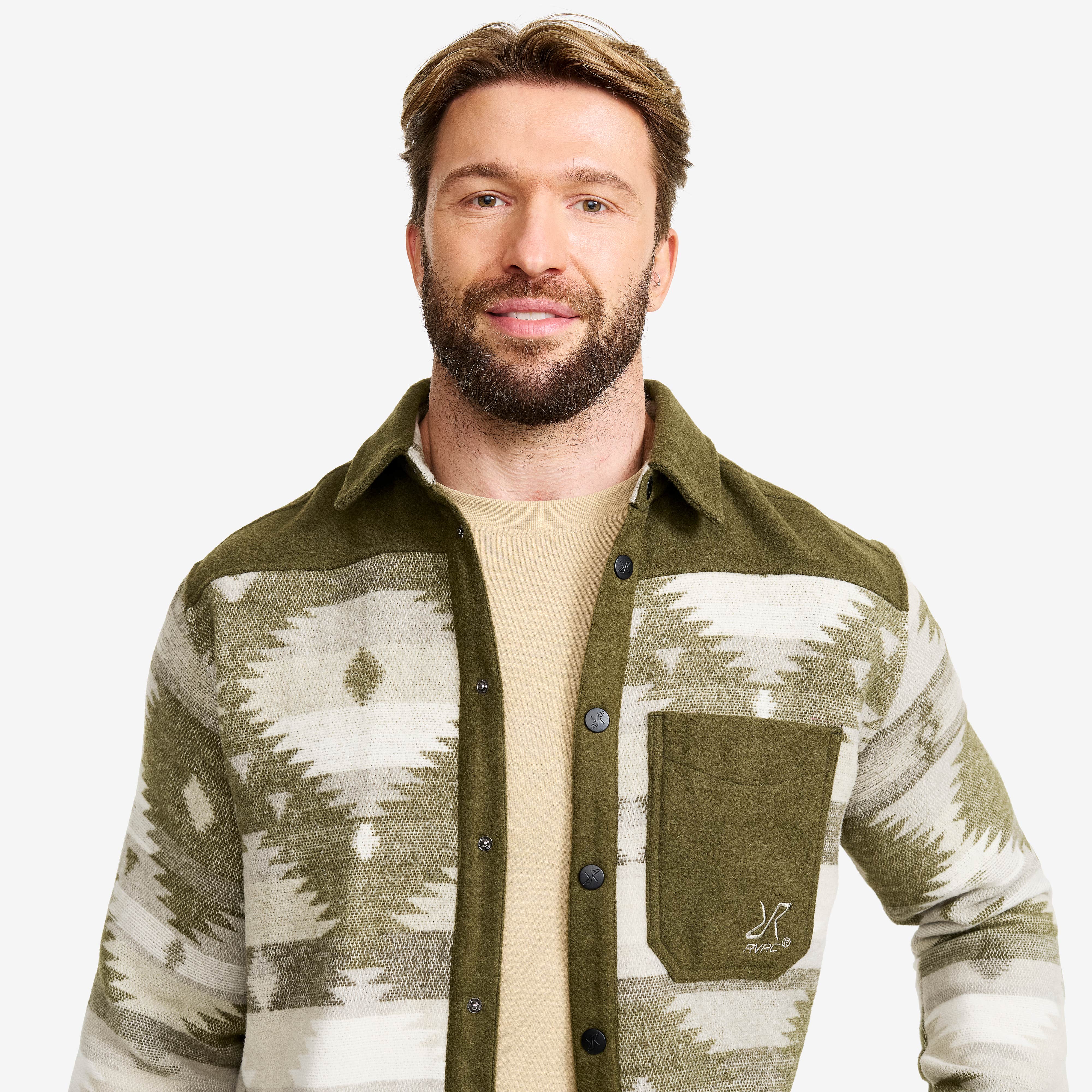 Highland Warm Overshirt Herre Grape Leaf/Oatmeal