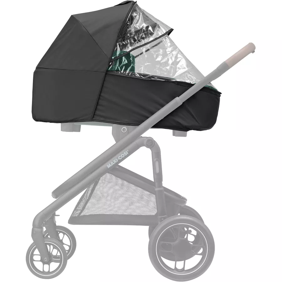 MAXI COSI Kinderwagen Set Leona 2 Essential Graphite & MAXI COSI 2 in 1 Winterfußsack Essential Graphite & MAXI COSI Komfort-Regenverdeck schwarz