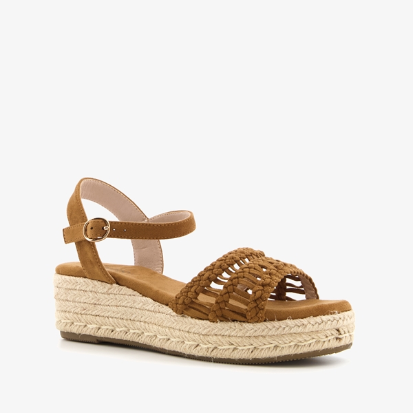 Blue Box dames espadrilles met sleehak beige