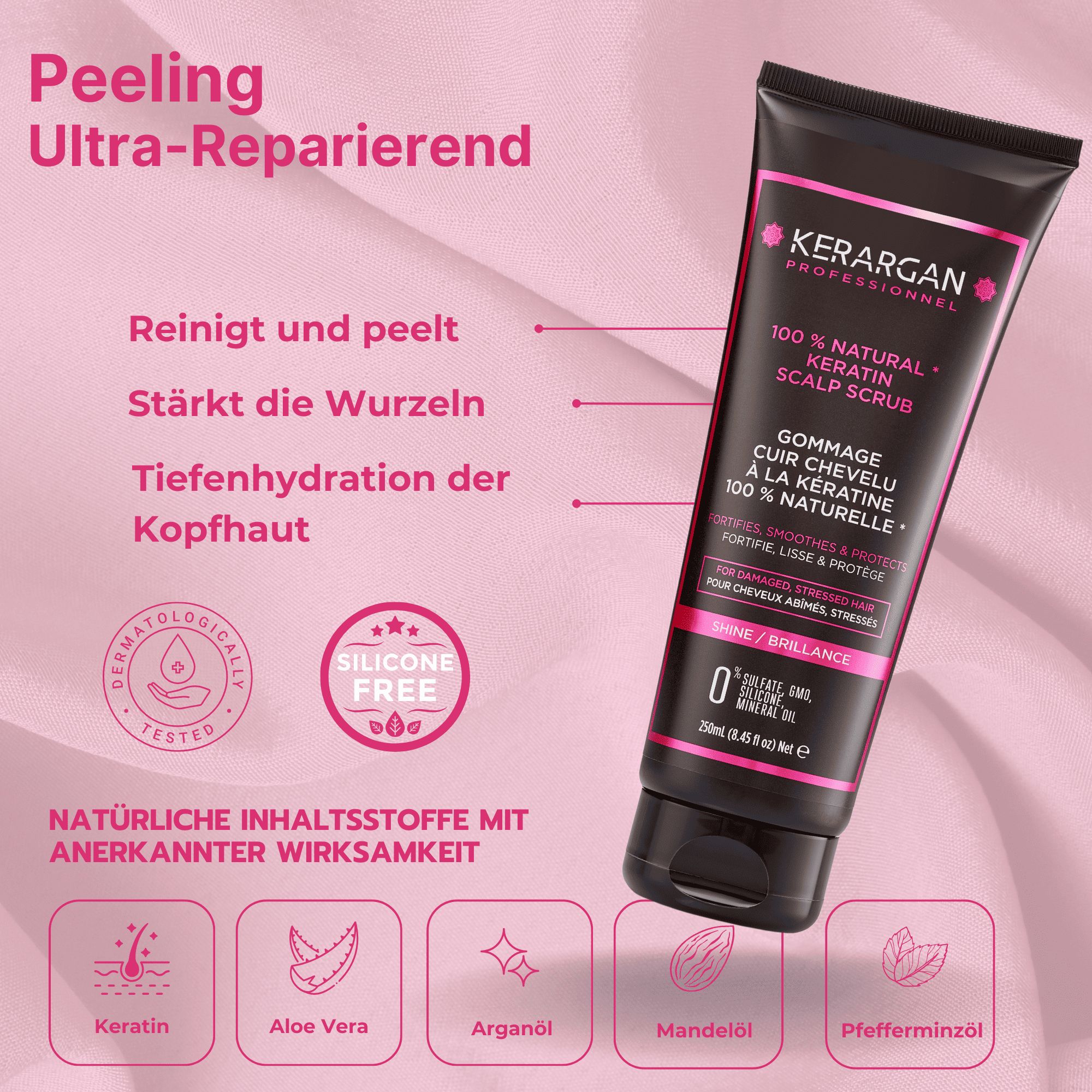 Kerargan - Duo Maske und Peeling mit Keratin