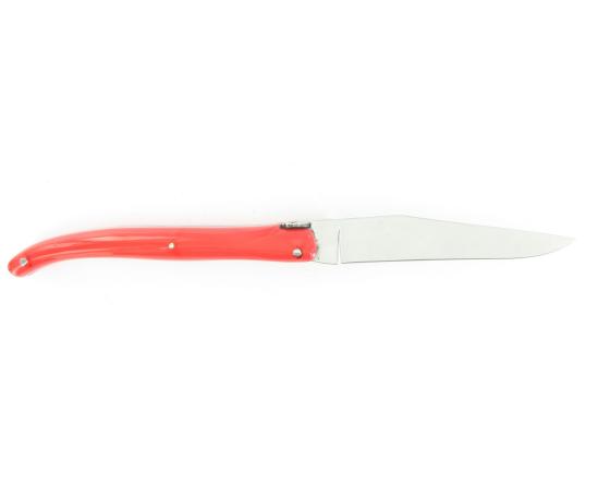 Laguiole 11 cm - manche Acrylique Rouge - tête de mort Couteau de poche par D'Albrac à Laguiole